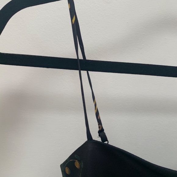 Black Animal Print Scarf Top with Adjustable Straps - Picture 5 of 10